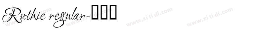 Ruthie regular字体转换